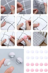 4 Adet Derili Mantar Yorgan Klipsi Battaniye Klipsi Battaniyelerin Kilit Kaymaz Klips Yorgan Klipsi - 3