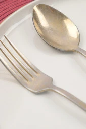 Lugga Maya Eskitme Gold Yemek Çatal Kaşık Bıçak Takımı 18 Parça - 2