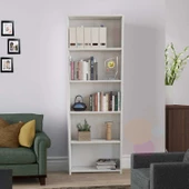 Modilayn AY 5 Raflı Kitaplık Kütüphane Ofis Dosya Evrak Kiler Düzenleyici Raf - 3