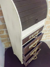 5 Katlı Dekoratif Ahşap Sebzelik Kiler Ekmeklik Yazılı 1123 - 4