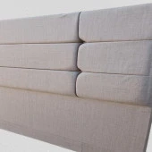 Başlık 90336 DK Çift Kişilik 160 Model Dilimli Kare Süt Kahve Keten Kumaş ElYapm - 4