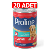 Proline kuzu etli sos içinde et parçalı köpek konserve 20adet 400gr lamb köpek yaş mama - 1
