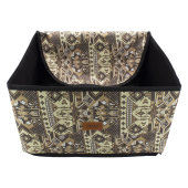 Lepus Pet Araç Koltuğu - Tribal Desen Kahverengi - 2