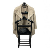 Melada Mobilya Gürgen Çift Tepeli Dilsiz Uşak Siyah Double Sehpalı - 5