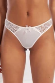 GRACIA A Plus Beyaz Dantel Detaylı Mini String Tanga - 1