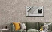 Renkli Duvarlar 50x280 Cm (1,4m2) Keten Grisi Kendinden Yapışkanlı Duvar Kağıdı   Dokulu Esnek Silinebilir - 2