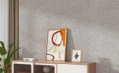 Renkli Duvarlar 50x280 Cm (1,4m2) Keten Grisi Kendinden Yapışkanlı Duvar Kağıdı   Dokulu Esnek Silinebilir - 2