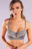 GISELLE A Plus Gri Dantelli Yarım Dolgulu Sütyen thumbnail 1