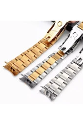 20 MM Uyumlu Çelik Saat Kordonu Gold Renk 0124 thumbnail 2