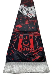 Beşiktaş Orijinal Şal Atkı Hediyelik Ahşap Kutulu - 5