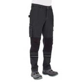 Şensel, Reflektörlü Kot İş Pantolonu, Gri-Siyah -54E6637- Esnek - 1