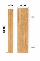 Yumeyas Home - Tekli Ahşap Duvar Rafı - 6