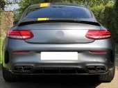 Mercedes W205 Uyumlu C63 Coupe Edition 1 Difüzör & Egzoz Seti Piano Black (Amg) - 4
