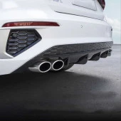 Audi A3 Hatchback 2021+ 4 Egzoz Difüzör -Piano Black - 1