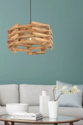Skep Ahşap Sarkıt Avize - 1