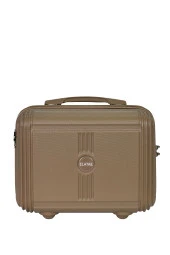 Elatae Premium Poliropilen Kırılmaz 3lü Valiz Seti Büyük - Orta Boy ve Makyaj Vizon V303 thumbnail 2