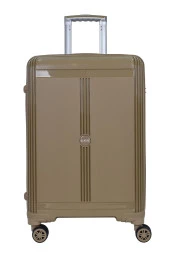 Elatae Premium Poliropilen Kırılmaz 3lü Valiz Seti Büyük - Orta Boy ve Makyaj Vizon V303 thumbnail 1