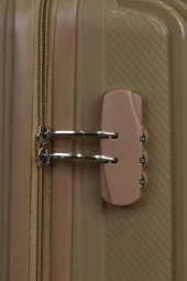 Elatae Premium Poliropilen Kırılmaz 3lü Valiz Seti Büyük - Orta Boy ve Makyaj Vizon V303 thumbnail 6