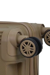 Elatae Premium Poliropilen Kırılmaz 3lü Valiz Seti Büyük - Orta Boy ve Makyaj Vizon V303 thumbnail 7