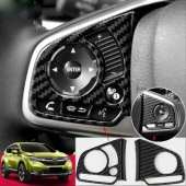 Honda Civic Uyumlu Fc5 2016-2020 Direksiyon Kaplaması 2 Parça - Karbon thumbnail 2