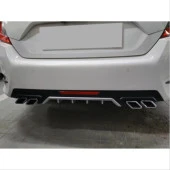 Honda Civic Uyumlu Fc5 2016-2020 Difüzör Kare Egzoz Silver - 4