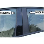 Honda Civic Uyumlu Fc5 2016-2020 Kapı Direk Kaplama Piano Black - 3