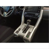 Honda Civic Uyumlu Fc5 2016-2020 Yeni Stil Vites Konsol Kaplama- Silver - 1