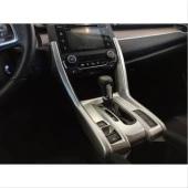 Honda Civic Uyumlu Fc5 2016-2020 Yeni Stil Vites Konsol Kaplama- Silver - 4
