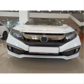 Honda Civic Uyumlu Fc5 2019-2021 Ön Sis Kaşı Kaplaması Nikelaj (Makyajlı Kasa) - 2