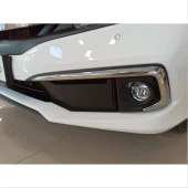 Honda Civic Uyumlu Fc5 2019-2021 Ön Sis Kaşı Kaplaması Nikelaj (Makyajlı Kasa) - 3