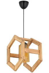 Candle Ahşap Tekli Sarkıt Avize Natural - 2