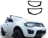 Mitsubishi L200 Uyumlu 2008-2011 Far Çerçeve Kaplama Siyah (Stok Hatalıdır) - 1