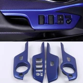 Toyota C-Hr Uyumlu 2016-2019 Kapı Kolçak Kaplama Mavi (Elektrikli Ayna Düğmeli Model) thumbnail 2