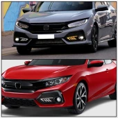 Honda Civic Uyumlu Fc5 2016-2020 Typer Ön Sis Ledi thumbnail 4