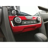 Honda Civic Uyumlu Fc5 2016-2020 Klima Panel Kaplama- Kırmızı - 1