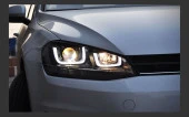Volkswagen Golf Uyumlu 7 U LED Far Silver Haraketli Sinyal -(Uzun Kısa LED Aydınlatmalar Farın İçinde) - 2