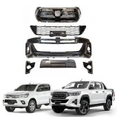 Toyota Hilux Uyumlu Rocco Body Kit 2016-2020 (Ön Tampon, Panjur, Alt Izgara, Sis Kapakları) - 2