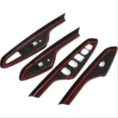 Hyundai Kona Uyumlu Kapı Kolçak Kaplama - Piano Black thumbnail 2