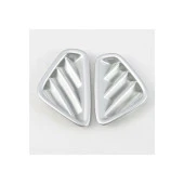 Hyundai Kona Uyumlu Ön Menfez Kaplama 2 Parça - Silver thumbnail 1