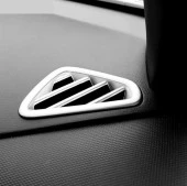 Hyundai Kona Uyumlu Ön Menfez Kaplama 2 Parça - Silver thumbnail 3