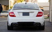Mercedes W204 Uyumlu 2007-2014 Amg Spoiler - Piano Black (Parlak Siyah) - 1