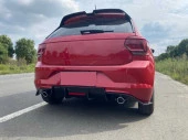 Volkswagen Polo Uyumlu 2018+ Mk6 Çift Egzoz Difüzör (Piano Black) - 3