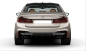 Bmw 5 Uyumlu Serisi G30 M5 Difüzör Ve M5 Egzoz Seti (Parlak Siyah Difüzör Ve Siyah - 2