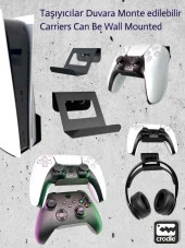 Metal Gaming Çok Fonksiyonlu Ps4 Ps5 Xbox Joystick Kontroller Tutucu Ve Kulaklık Dikey Standı - 4