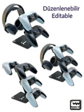 Metal Gaming Çok Fonksiyonlu Ps4 Ps5 Xbox Joystick Kontroller Tutucu Ve Kulaklık Dikey Standı - 6
