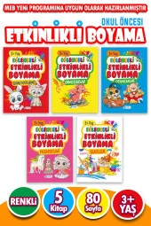 3 - 6 Yaş Eğitici Etkinlikli Kolay Boyama Seti 5 Kitap - 1