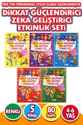 4 - 6 Yaş Matematik, Kodlama ve Dikkat ve Zeka Geliştirici Etkinlik Seti 15 Kitap - 2