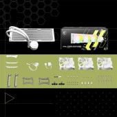 MSI MAG CORELIQUID E360 WHITE 360 MM ARGB FAN SIVI ISLEMCI SOGUTUCUSU - 5