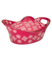 Kırmızı Oval Büyük Tencere Fırın Kabı - 6