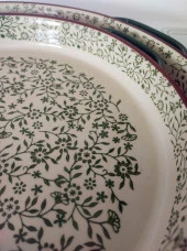 Stonware Yeşil Yuvarlak 2li Fırın Kabı Fırın Tepsisi Büyük 38-30 Cm - 9